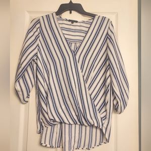 Striped high-low top